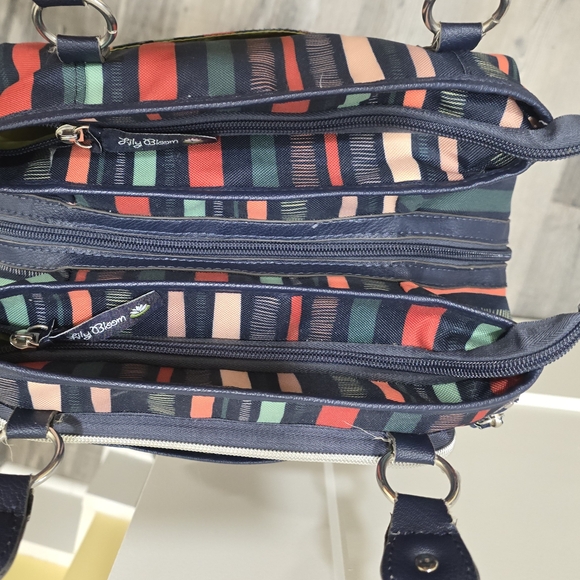Lily Bloom Multicolor Striped Women's Bag With Multiple Pockets - Picture 10 of 14